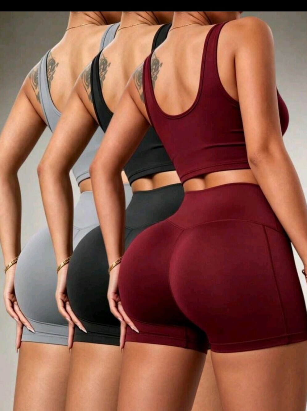 High-Waist Sculpting Women’s SET -TOP AND SHORTS SET 6PCS